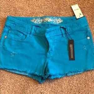 Express Jean Shorts with distressed touches